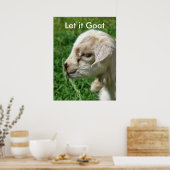 Funny Goat Parody, Niedliches Ziegenkid Poster (Küche)