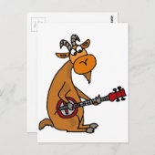 Funny Goat Playing Banjo Art Postkarte (Vorne/Hinten)