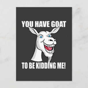 Funny Goat Postcard Postkarte