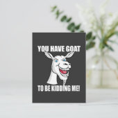 Funny Goat Postcard Postkarte (Stehend Vorderseite)