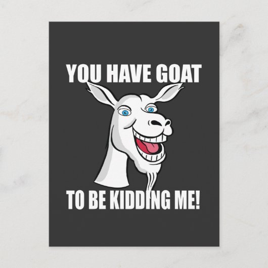 Funny Goat Postcard Postkarte (Vorderseite)