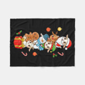 Funny Goat Santa Elf Snowman Christmas Womens Mens Fleecedecke (Vorderseite (Horizontal))