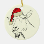Funny Goat santa Keramik Ornament (Vorne)