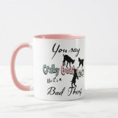 FUNNY GOAT | Sie sagen, Crazy Goat Lady SW Pastell Tasse (Links)