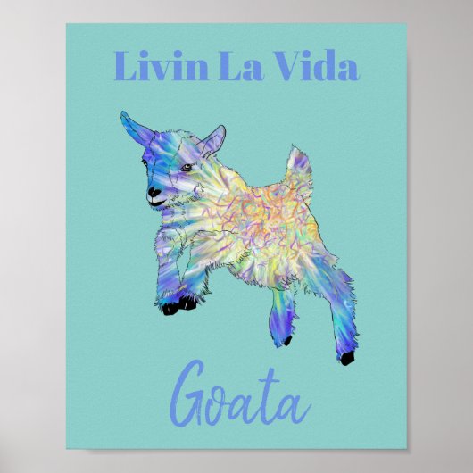 Funny Goat Sprichwort Poster (Vorne)