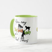 FUNNY GOAT SPRICHWORT | Sie sagen Crazy Goat Lady Tasse (Vorderseite Links)