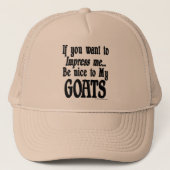 Funny Goat Sprichwort Truckerkappe (Vorderseite)