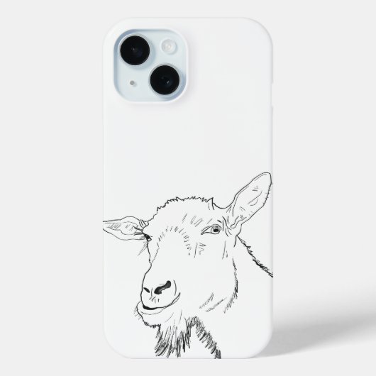 Funny Goat Stillinie Zeichnend Tierkunstdesign Case-Mate iPhone Hülle (Rückseite)