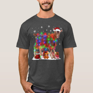 Funny Goat Tree Weihnachtslicht Weihnachten Weihna T-Shirt