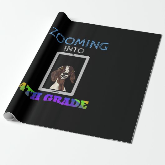 Funny Goat Virtual 4th Grader Zurück zur Schule 20 Geschenkpapier (Ungerollt)
