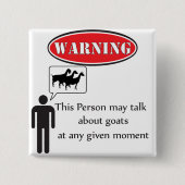 Funny Goat Warning Button (Vorderseite)