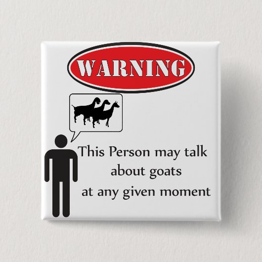 Funny Goat Warning Button (Vorderseite)