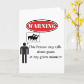 Funny Goat Warning Karte (Gelbe Blume)
