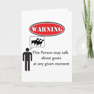 Funny Goat Warning Karte