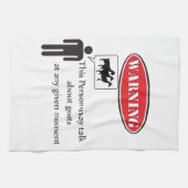 Funny Goat Warning Küchentuch (Horizontal)