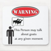 Funny Goat Warning Mousepad (Vorne)