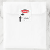 Funny Goat Warning Quadratischer Aufkleber (Tasche)