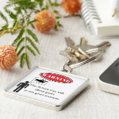 Funny Goat Warning Schlüsselanhänger (Seite)