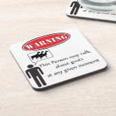 Funny Goat Warning Untersetzer (Linke Seite)