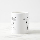 Funny Goat Zeichnend Quirky Cartoon Farm Tierart Kaffeetasse (Mittel)