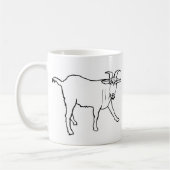Funny Goat Zeichnend Quirky Cartoon Farm Tierart Kaffeetasse (Links)