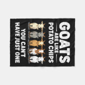 Funny Goats Are Like Tato Chips, You Cant Have Jus Fleecedecke (Vorderseite (Horizontal))