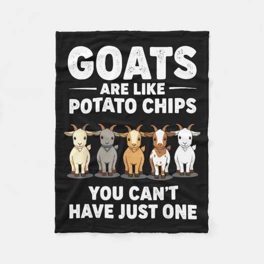 Funny Goats Are Like Tato Chips, You Cant Have Jus Fleecedecke (Vorderseite)