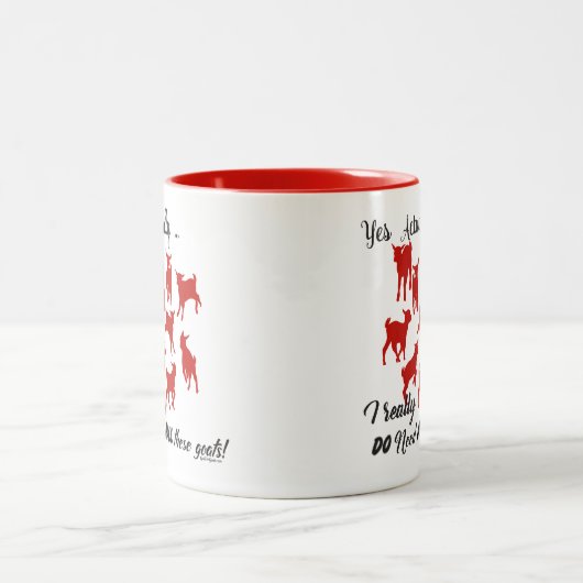 FUNNY GOATS | BRAUCHEN SIE all diese Ziegen GetYer Zweifarbige Tasse (Mittel)