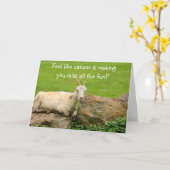 Funny Goats Cancer Support Card Karte (Gelbe Blume)