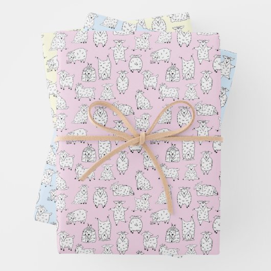 Funny Goats Having Fun Geschenkpapier Set (Beispiel)