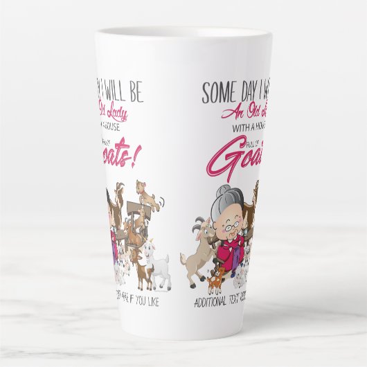 Funny Goats - Old Lady House Full Goats Milchtasse (Vorderseite)