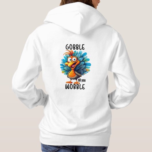 Funny Gobble bis zum Wobeln Hoodie (Rückseite)