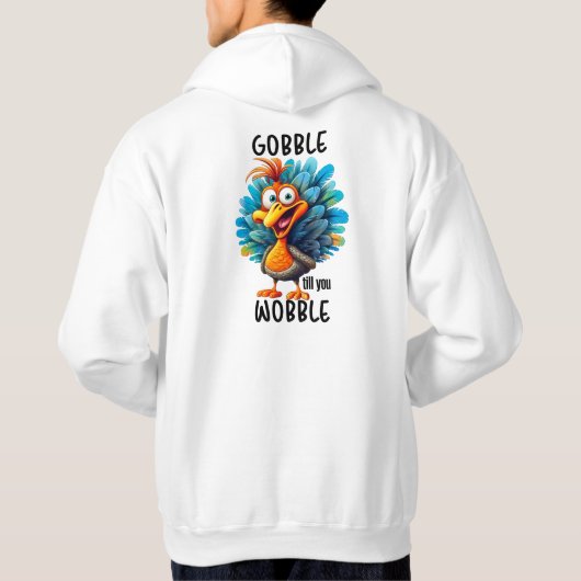 Funny Gobble bis zum Wobeln Hoodie (Rückseite)