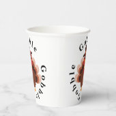 Funny Gobble Erntedank Niedlich Minimalistisch Tür Pappbecher (Rechts)