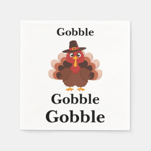 Funny Gobble Erntedank Niedlich Minimalistisch Tür Serviette