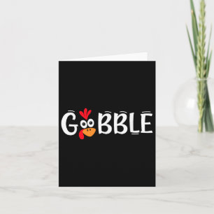 Funny Gobble Türkei Gesicht glücklich Thanksgiving Karte