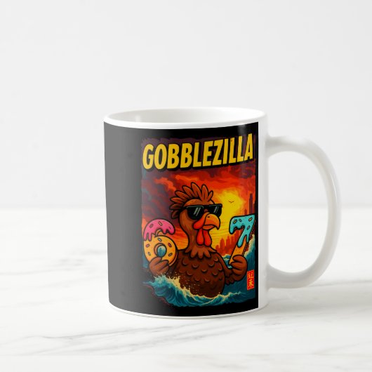 Funny Gobblezilla Meme Thanksgiving And 6-7 Christ Kaffeetasse (Rechts)