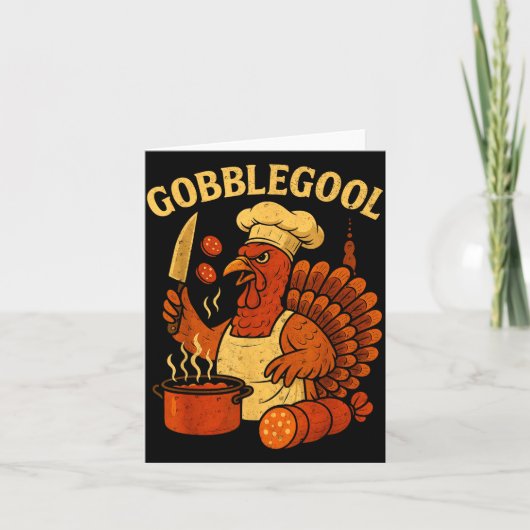 Funny Gobbol Italian Gobble Turkey Day Fall Thanks Karte (Vorderseite)