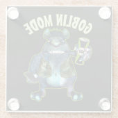 Funny Goblin Mode Lazy Troll Slobbin Antisocial T Glasuntersetzer (Rückseite)