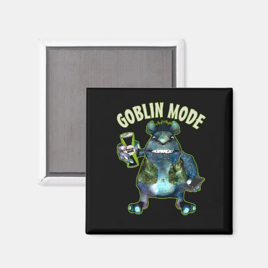 Funny Goblin Mode Lazy Troll Slobbin Antisoziales Magnet (Vorderseite/Rückseite)