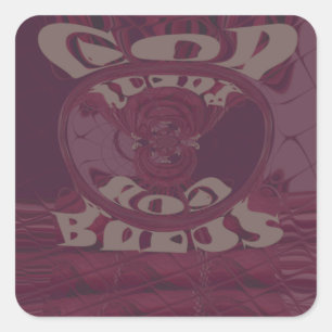 Funny God Bless kenya Hakuna Matata Giraffes wov Quadratischer Aufkleber