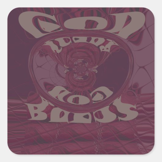 Funny God Bless kenya Hakuna Matata Giraffes wov Quadratischer Aufkleber (Vorderseite)