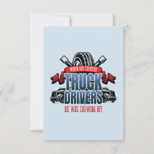 Funny God Created Truck Drivers Karte