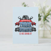 Funny God Created Truck Drivers Karte (Stehend Vorderseite)