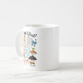Funny God Did It First 67 Six Seven Christian Bibl Kaffeetasse (Vorderseite Links)