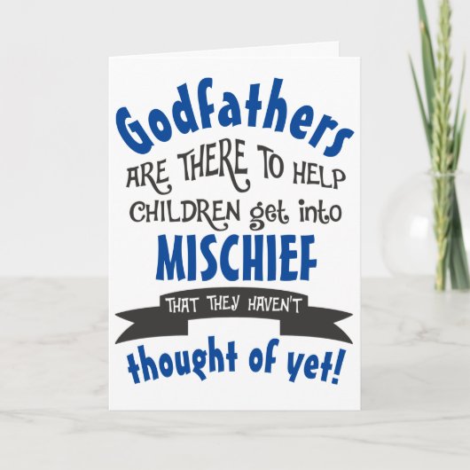 Funny GodVater Mischief Birthday Card Karte (Vorderseite)