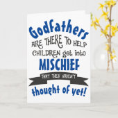 Funny GodVater Mischief Birthday Card Karte (Gelbe Blume)