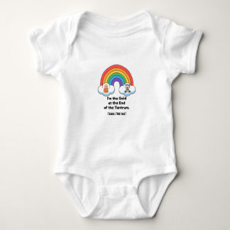 Funny "Gold at the End of the Tantrum" Rainbow Bab Baby Strampler