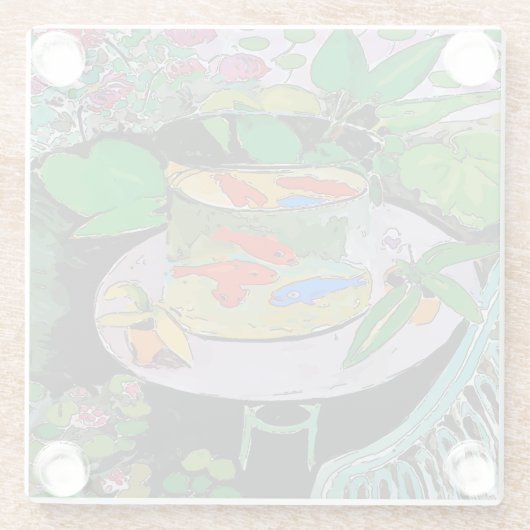 Funny Gold Fish Untersetzer (Rückseite)