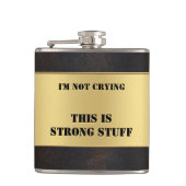 Funny Gold Imitate Leather Flachmann (Vorderseite)